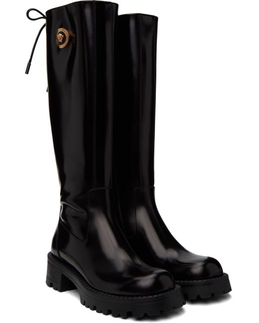 Versace Black Knee-high Boots