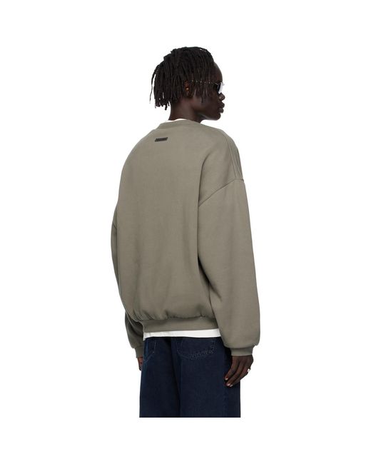 Fear Of God Black 90S Fit Fleece Crewneck Sweatshirt for men