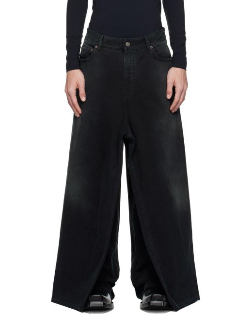 Jean noir à garnitures prolongées à l'avant Balenciaga pour homme en coloris Black