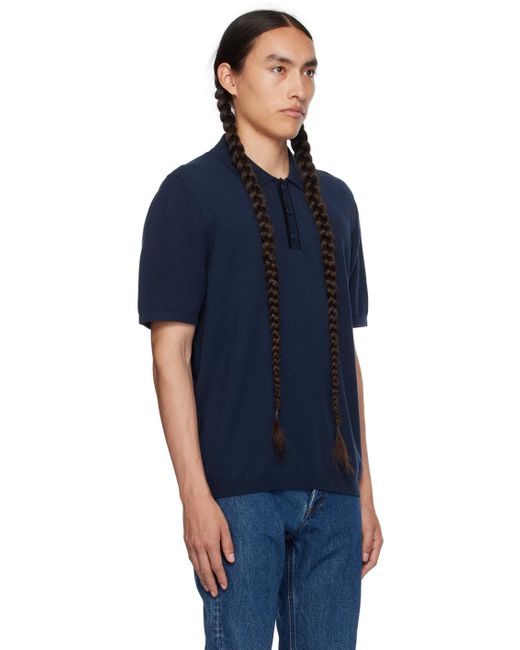 A.P.C. Blue . Navy Jacky Polo for men