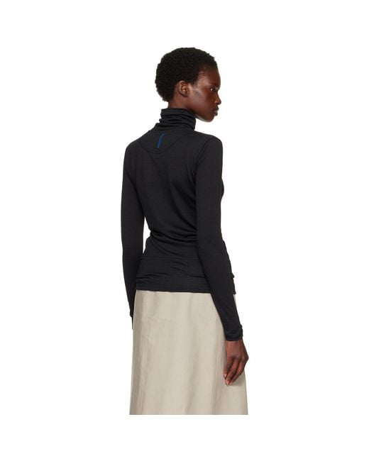 Jil Sander Black Wool Turtleneck
