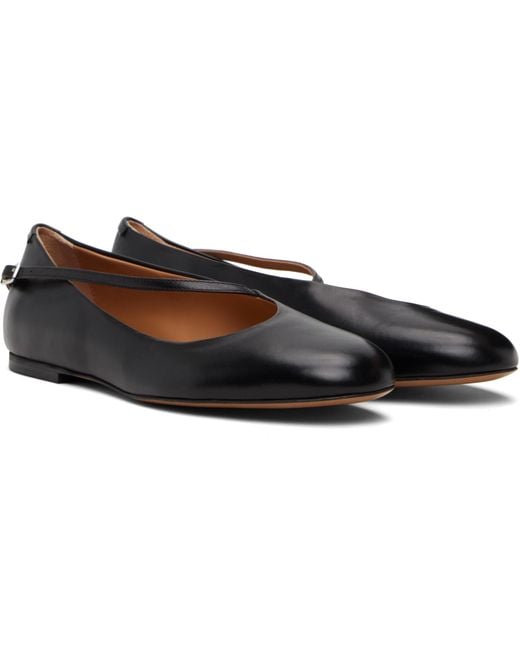 Jil Sander Black Elyss Ballerina Flats