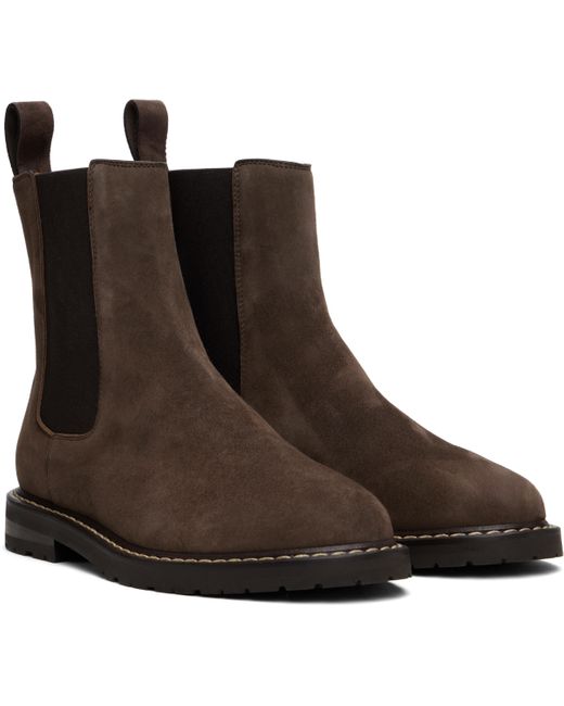 LEGRES Brown Suede Chelsea Boots