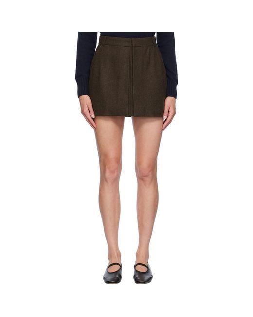 AMI Black Panels Miniskirt