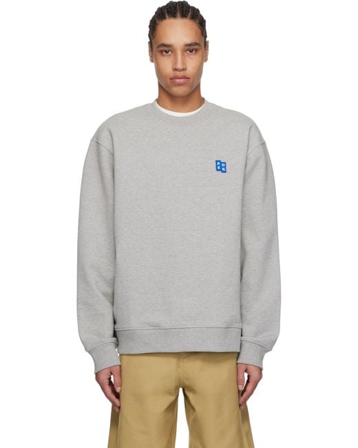 メンズ Adererror グレー Significant Trs Tag 01 スウェットシャツ Gray