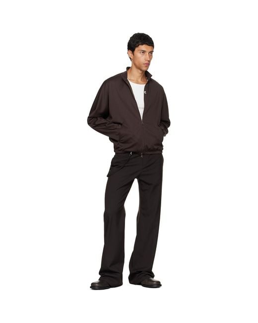 Courreges Black Interlock Tracksuit Jacket for men