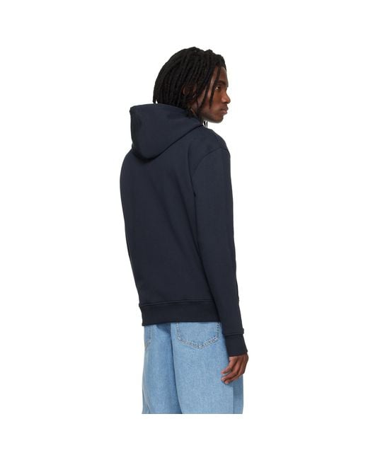 AMI Black Cotton Ami De Coeur Hoodie for men
