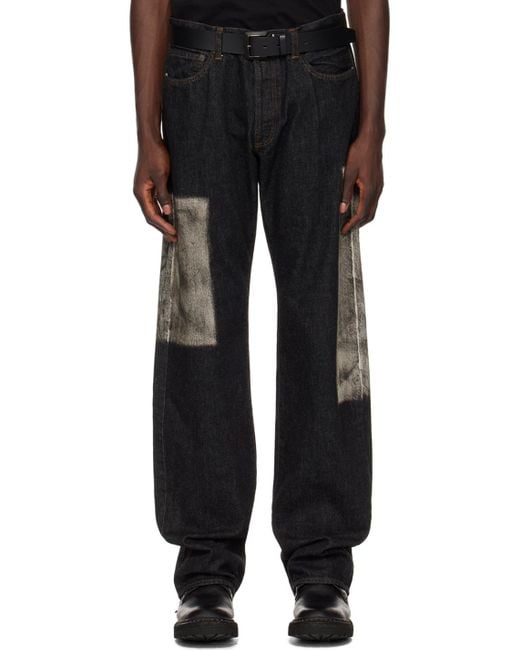 Yohji Yamamoto Black Faded Jeans for men