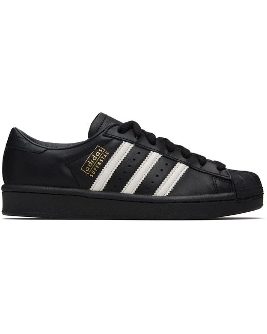 Adidas Originals Black Superstar Vintage Sneakers