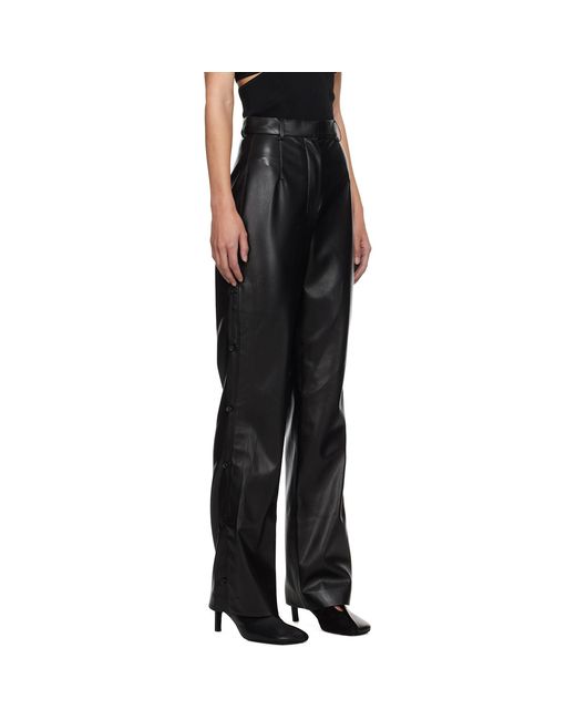 Nanushka Black Felina Vegan Leather Trousers