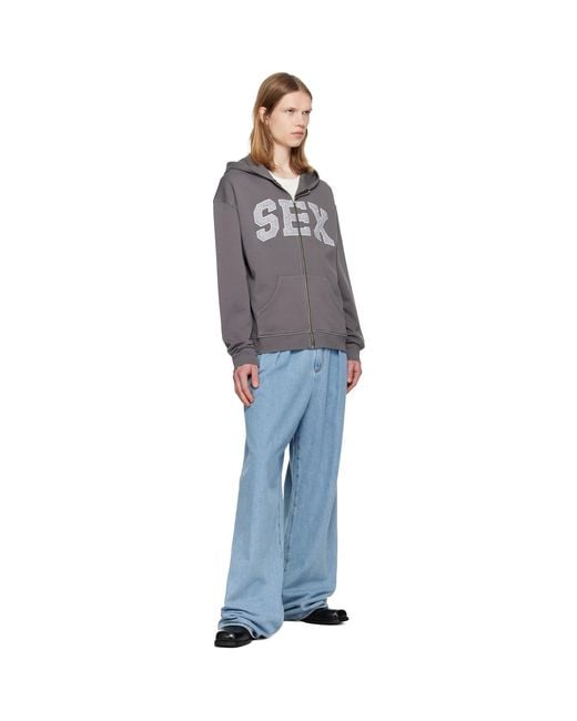 Carne Bollente Black Ssense Exclusive Zipcode Desire 'Sex' Hoodie for men