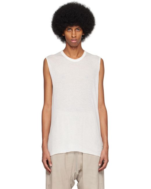 Rick Owens Black White Basic Tank Top for men