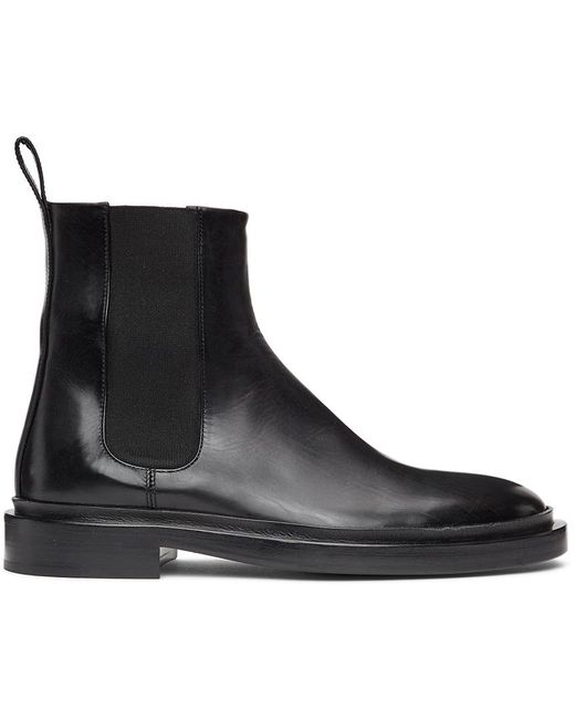 Jil Sander Black Leather Chelsea Boots for Men - Lyst