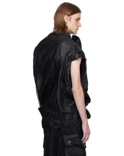 Julius Black Protean Mylar Denim Vest for men
