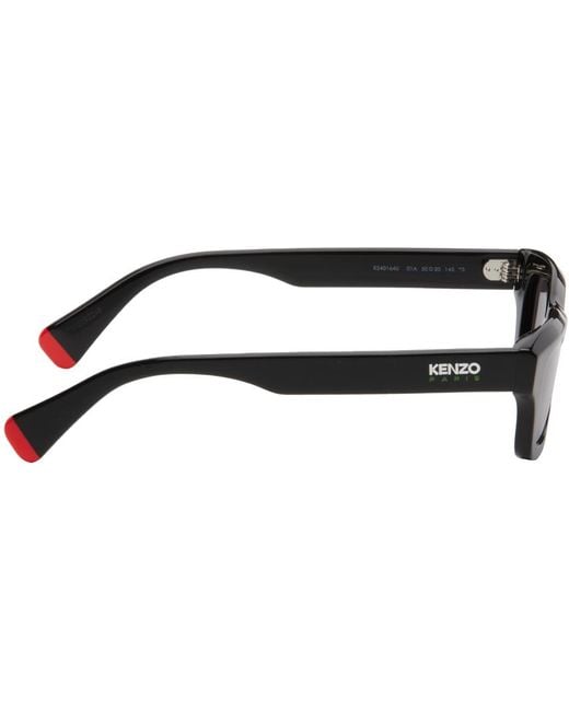 KENZO Black Rectangular Sunglasses for men