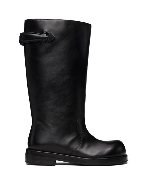 Acne Black Leather Boots