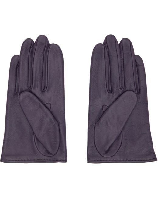 Yohji Yamamoto Blue Short Gloves