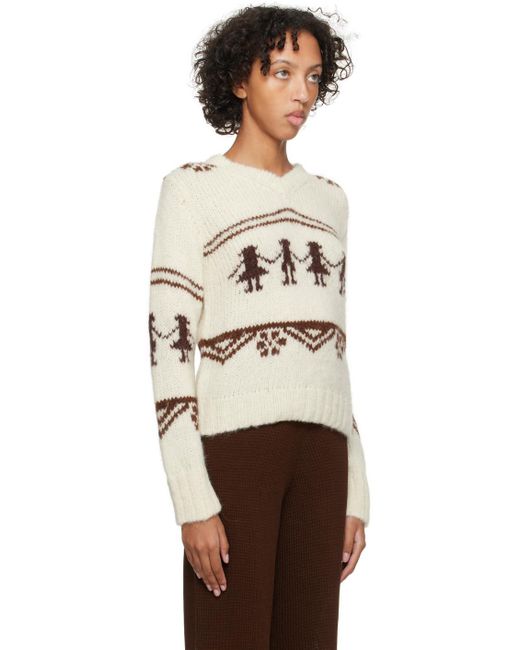 Bode Natural Talo Alpaca-blend Jacquard Sweater