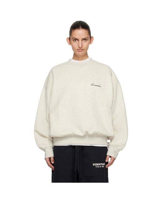 Fear Of God Natural Off- Classic Crewneck Sweatshirt