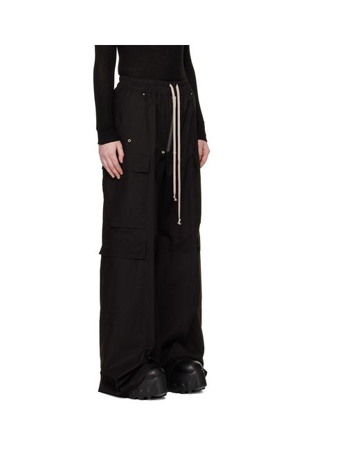 Rick Owens Black Temple Cargobelas Cargo Pants