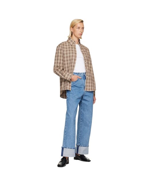 Rohe Blue Rixt Turn-Up Baggy Jeans