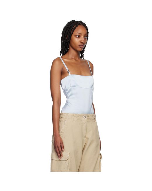 Coperni Black Blue Paneled Bodysuit