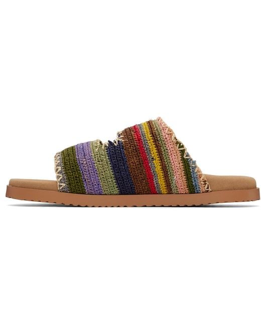 DSquared² Black Striped Sandals for men