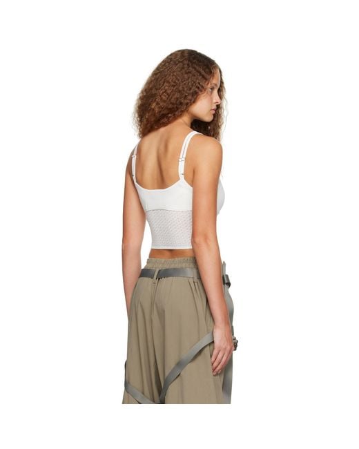 Dion Lee White Serpent Tank Top
