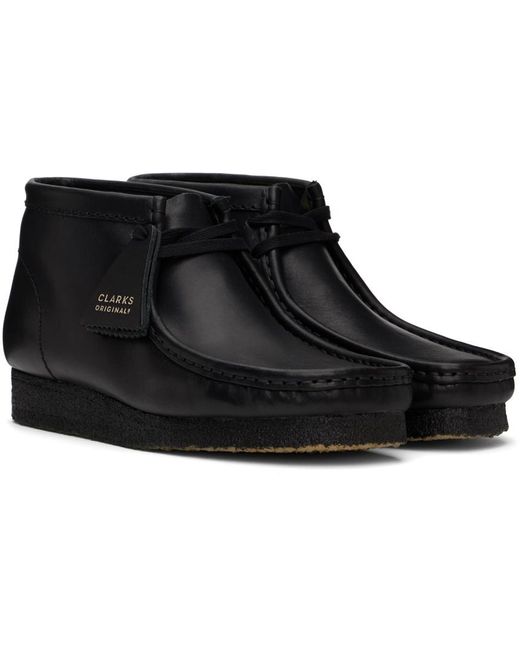 Clarks Black Wallabee Boots for men