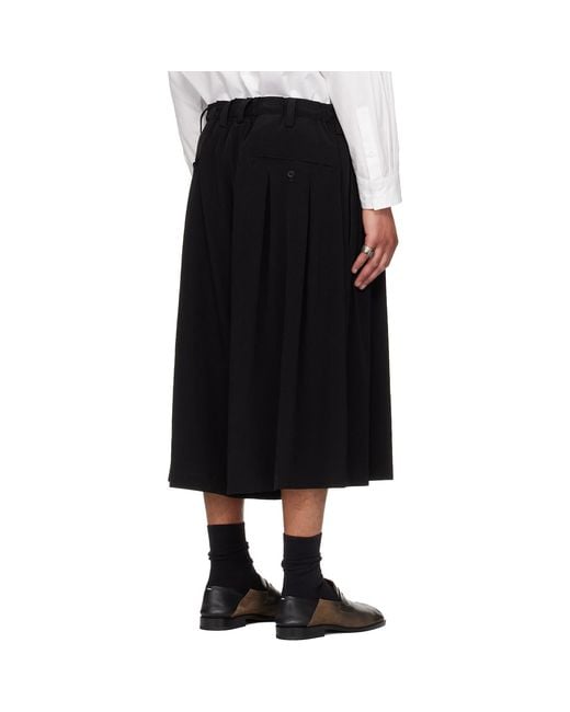 Yohji Yamamoto Black 8 Tucks Trousers for men