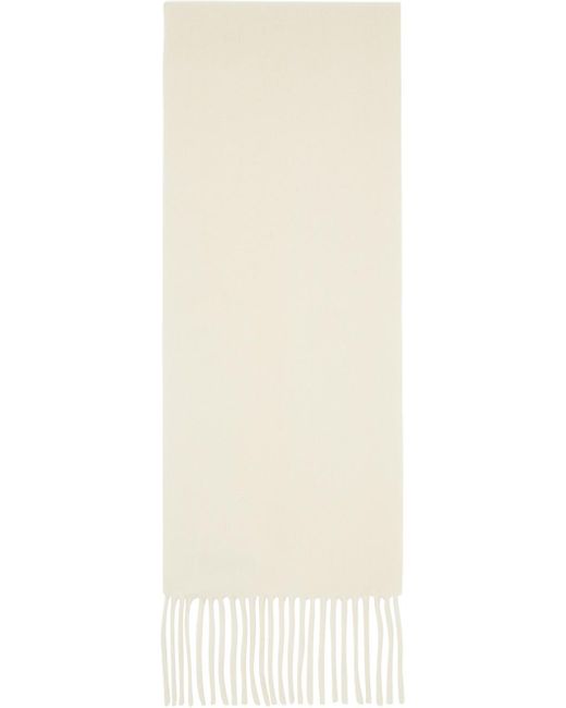 Acne Multicolor Off-white Wool Fringe Scarf