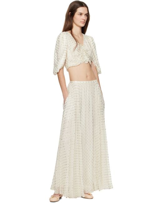 Chloé Multicolor Gathered Maxi Skirt