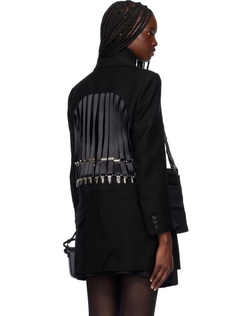 Noir Kei Ninomiya Black Wool Mohair Doeskin Blazer