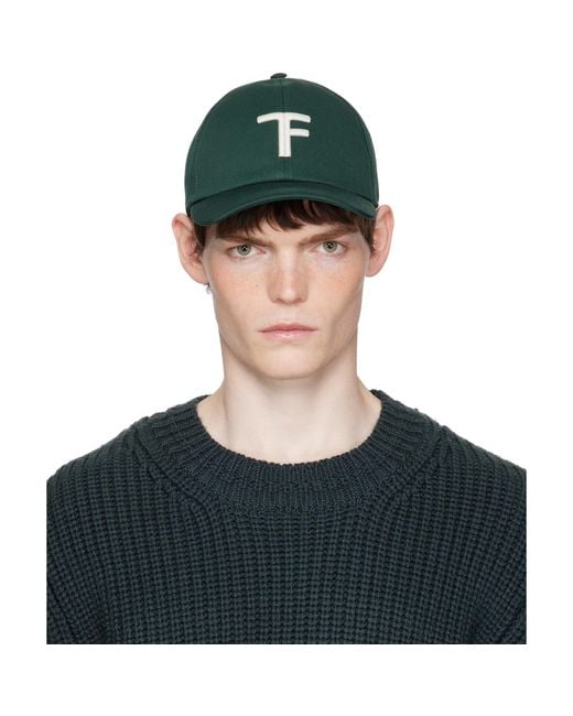 Tom Ford Green Brushed Cotton Cap for men