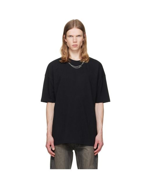 we11done Black Chain Necklace T-Shirt for men