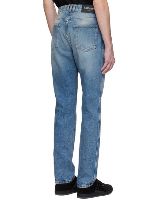 Balmain Blue Regular-fit Jeans for men
