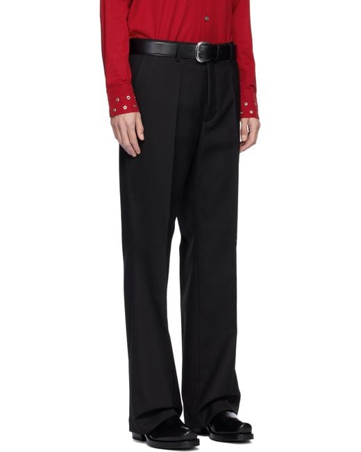 Second/Layer Black Passo Trousers for men