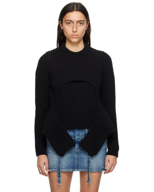 Off-White c/o Virgil Abloh Black Layered Ribbed-Knit Jumper