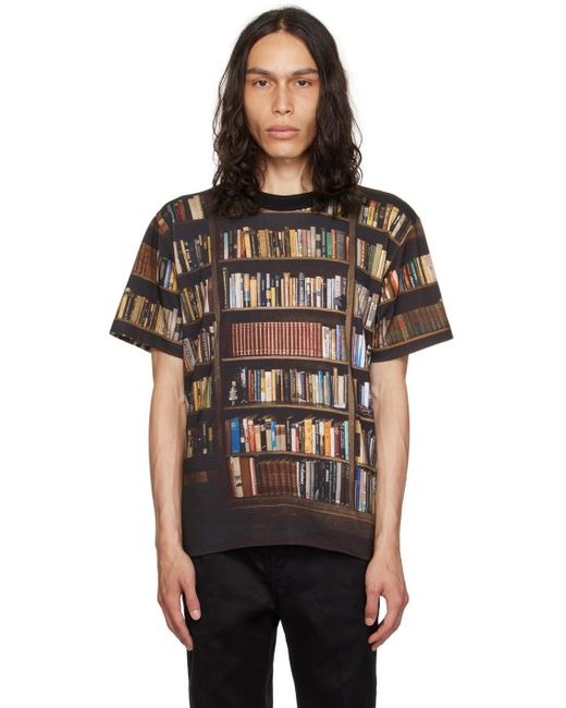 Sacai Black Brown Interstellar T-shirt for men