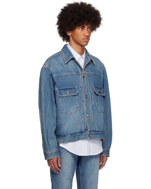 Wooyoungmi Blue Regular Denim Jacket for men