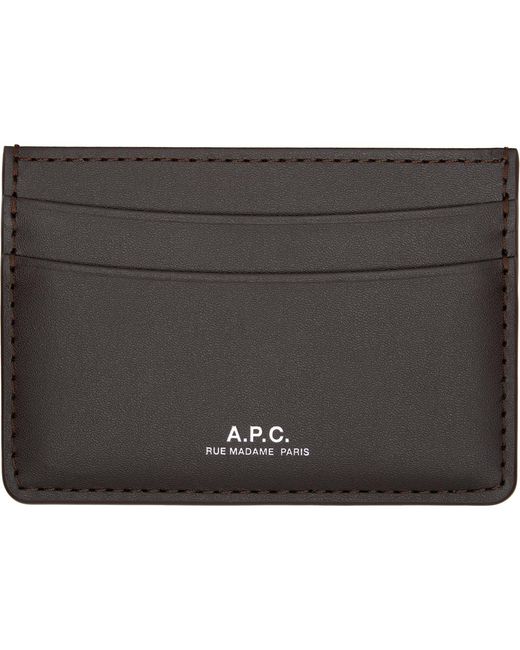 A.P.C. Black Andre Card Holder for men