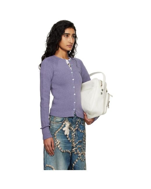 Acne Blue Button-Up Cardigan