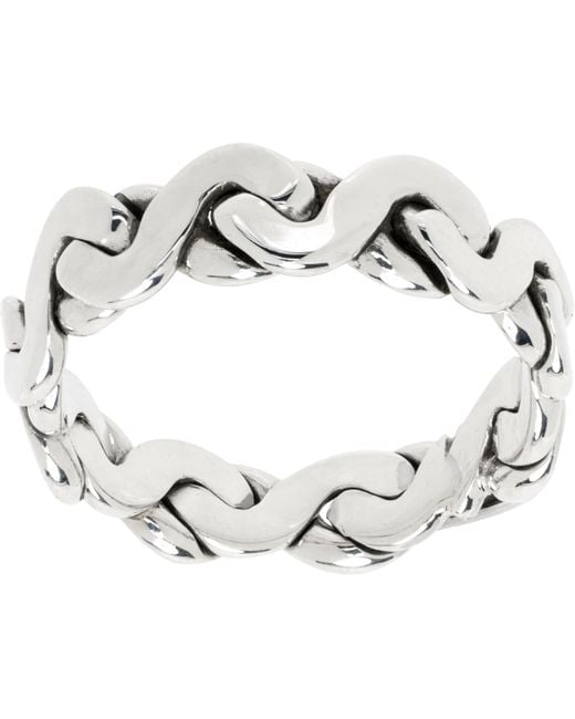Bague Argentée À Maillons En S Entrelacés Emanuele Bicocchi pour homme en coloris Metallic