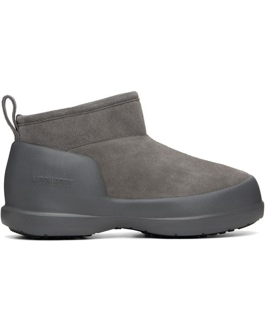 Moon Boot Black Mezzaluna Suede Low Boots for men