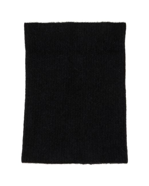 Rick Owens Black Tower Tube Scarf for men