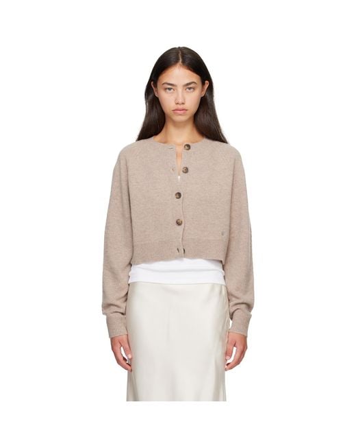 Loulou de Saison Brown Heike Cashmere Cardigan