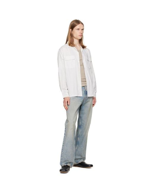 sunflower White Pocket Shirt for men