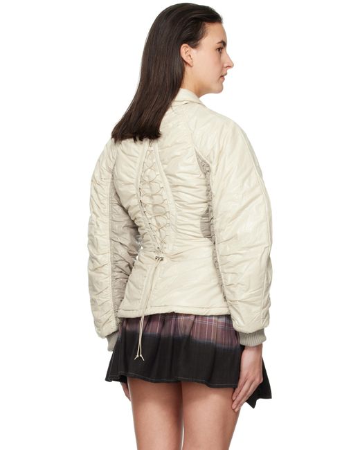 ANDERSSON BELL オフホワイト Luna バックコルセット ボンバージャケット Natural