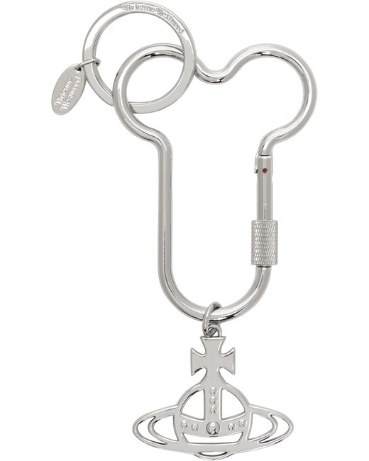 メンズ Vivienne Westwood シルバー Penis カラビナ キーチェーン White