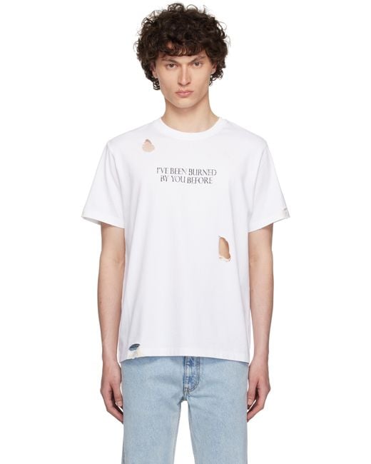 Coperni White Disney 'Burned By You Before' Boxy T-Shirt for men